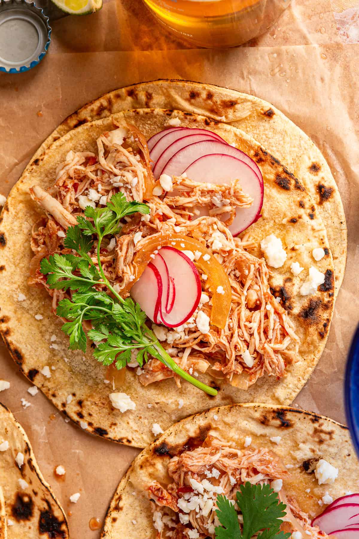 Crockpot Chicken Tinga Tacos