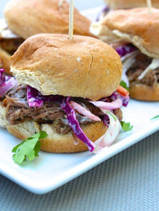 Carne Asada Sliders with Spicy Mexican Coleslaw