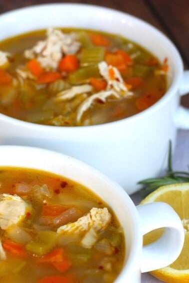 Lemon and Rosemary Chicken Soup