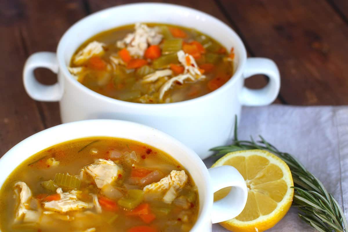 Lemon and Rosemary Chicken Soup