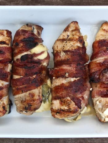 Hatch Chile + Cheese Stuffed Chicken Breasts Wrapped in Bacon