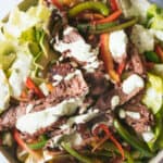 Steak Fajita Salad with Creamy-Cilantro Dressing