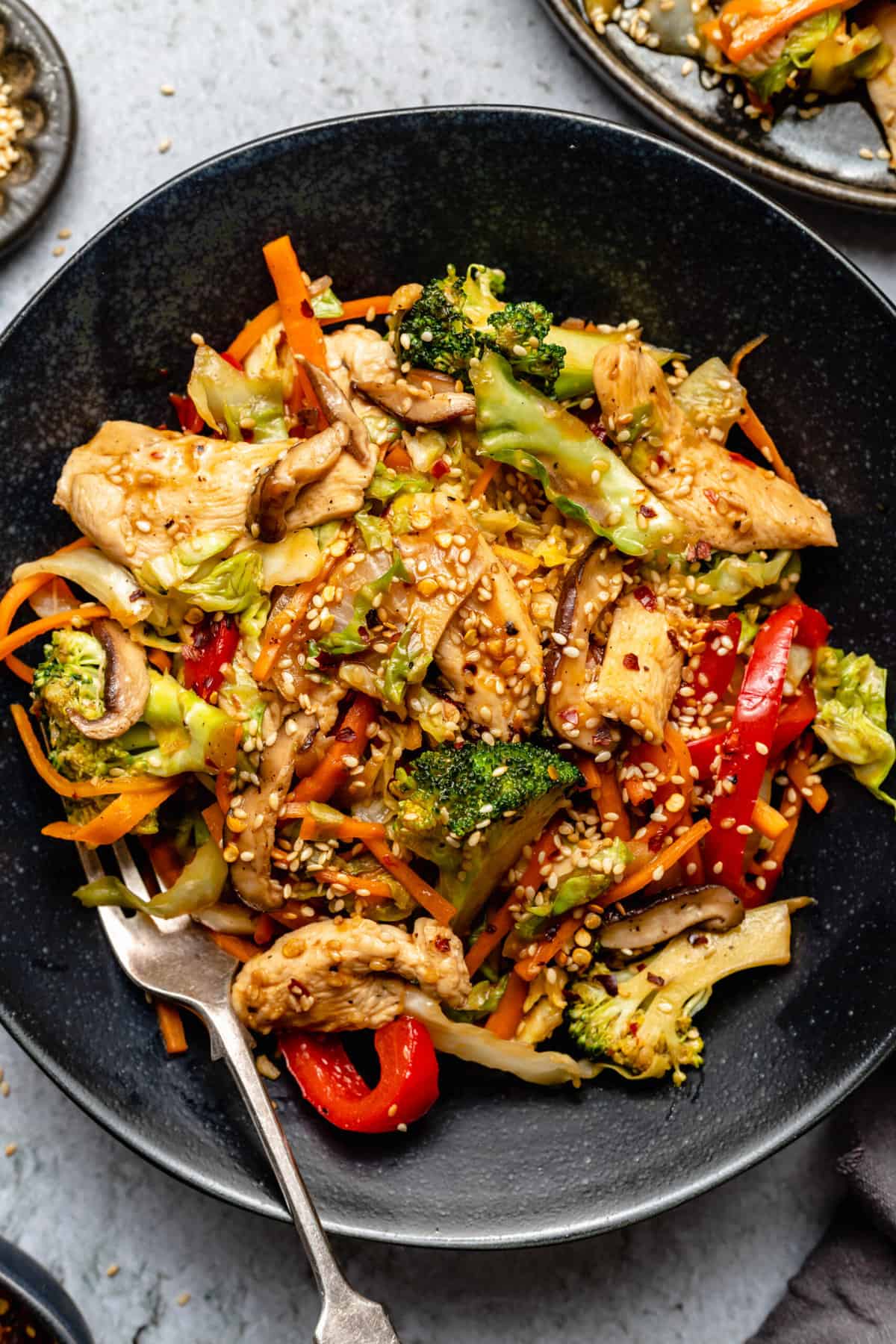 Chicken and Cabbage Lo Mein