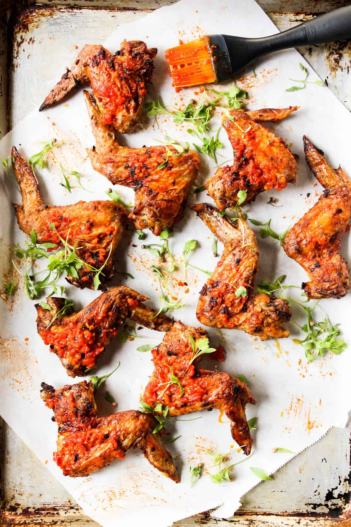 Curry + Harissa Baked Wings