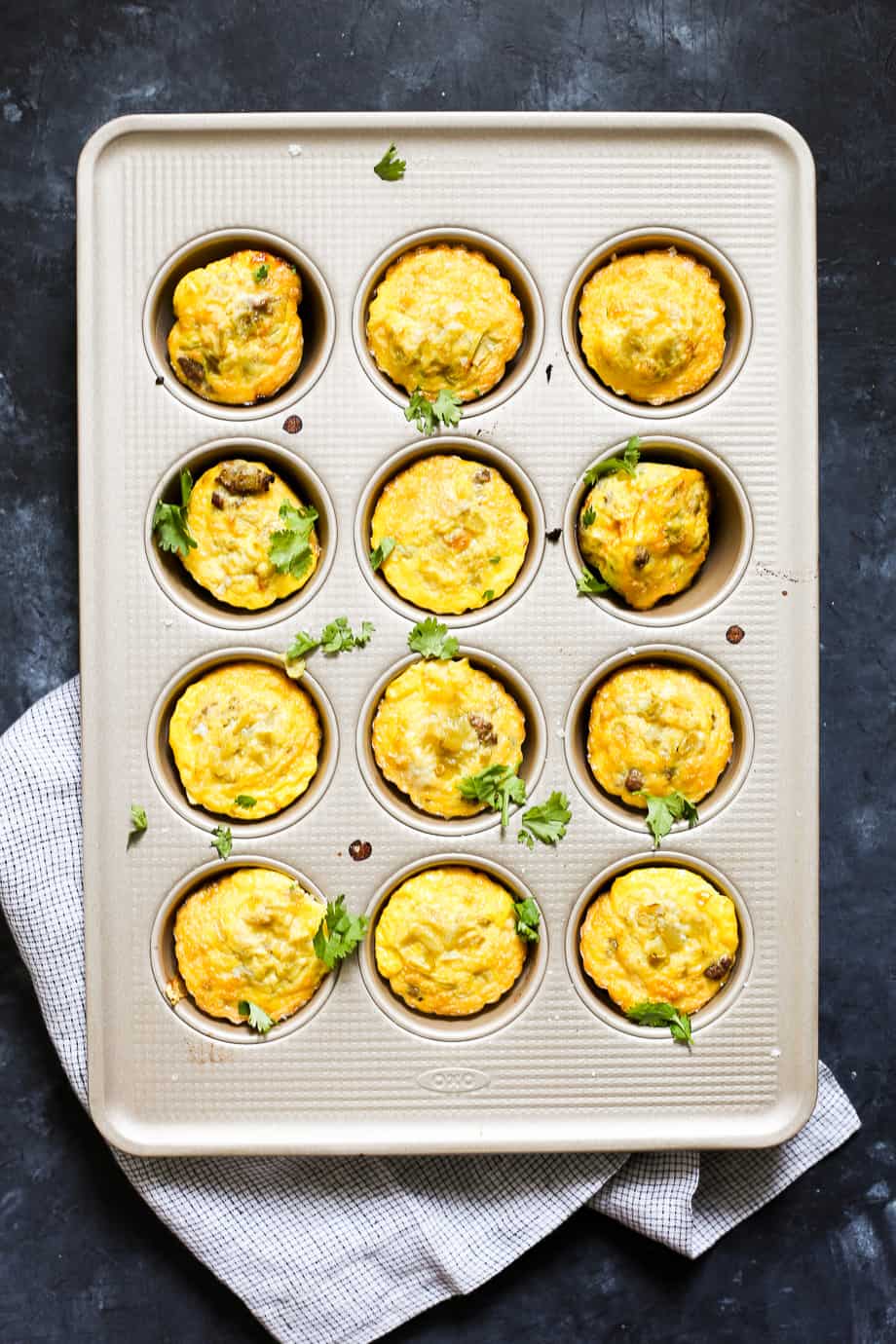 Green Chile Beef Egg Cups