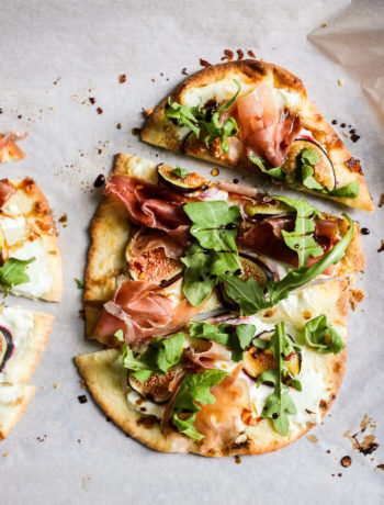 Easy Goat Cheese, Prosciutto and Fig Flatbreads