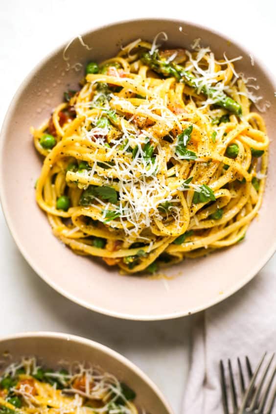 Spring Spaghetti Carbonara