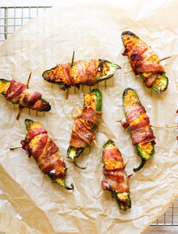 Cheesy Chicken Stuffed Bacon-Wrapped Jalapeños