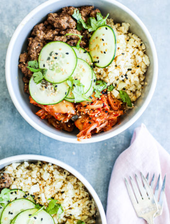 Korean-inspired Ground Beef and Kimchi