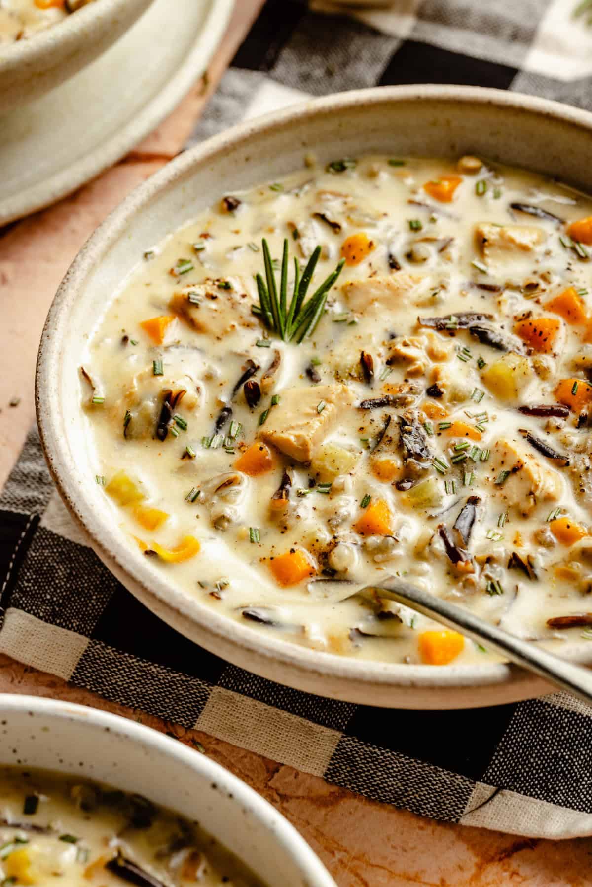Dairy-Free Creamy Chicken and Wild Rice Soup - The Defined Dish