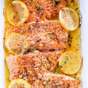 Easy Lemon Thyme Roasted Salmon