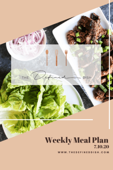 Weekly Meal Plan 7.10.20