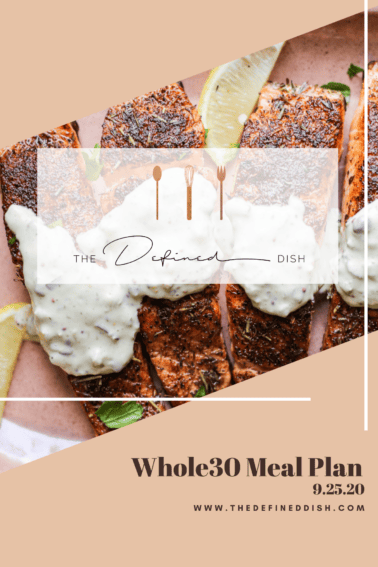 Whole30 Meal Plan {9.25.20}
