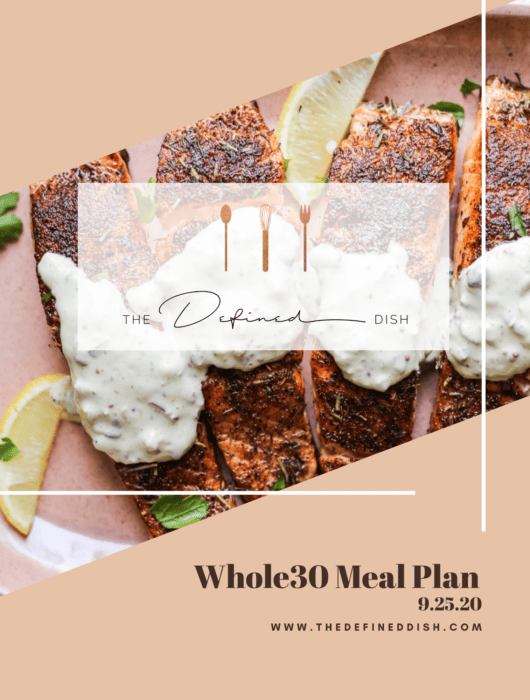 Whole30 Meal Plan {9.25.20}