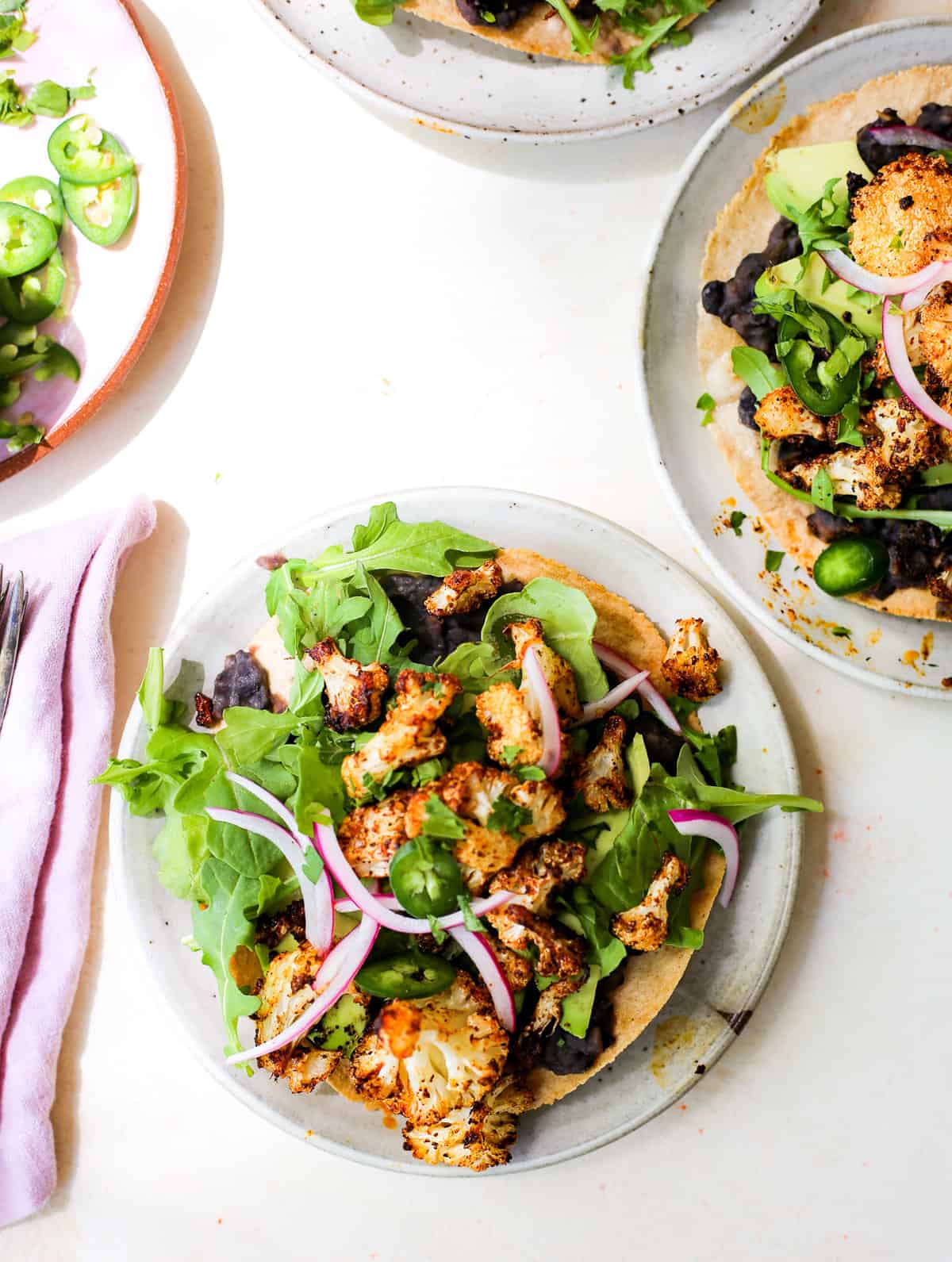 Chipotle Cauliflower Tostadas