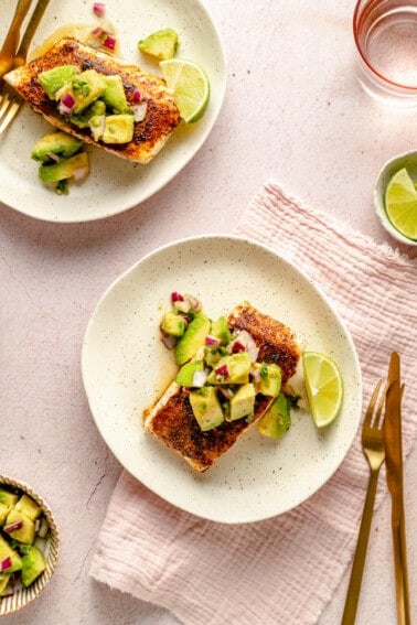 Pan Roasted Chipotle Halibut with Avocado Salsa