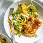 Spiced Fish with Fennel and Orange Slaw