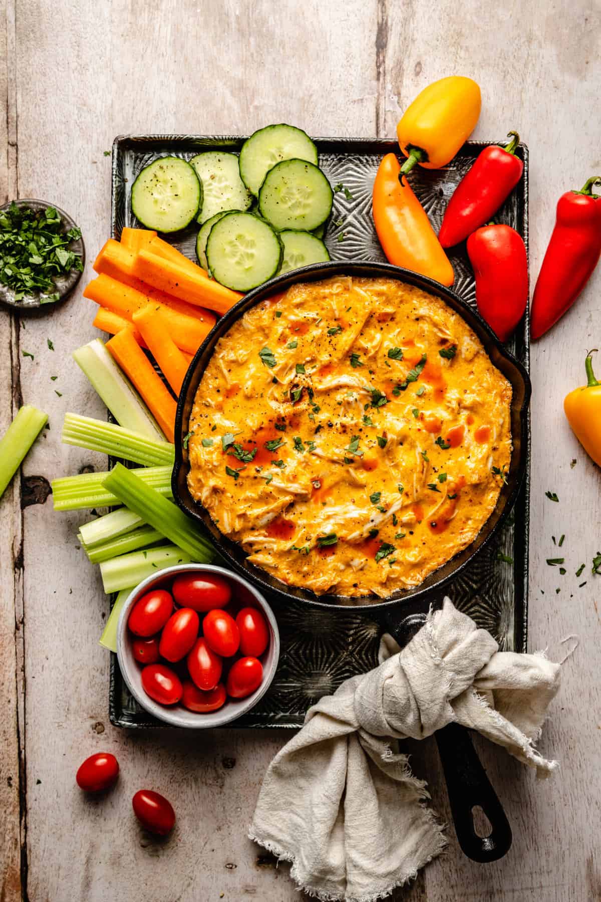 3-Ingredient Buffalo Chicken Dip - The Defined Dish