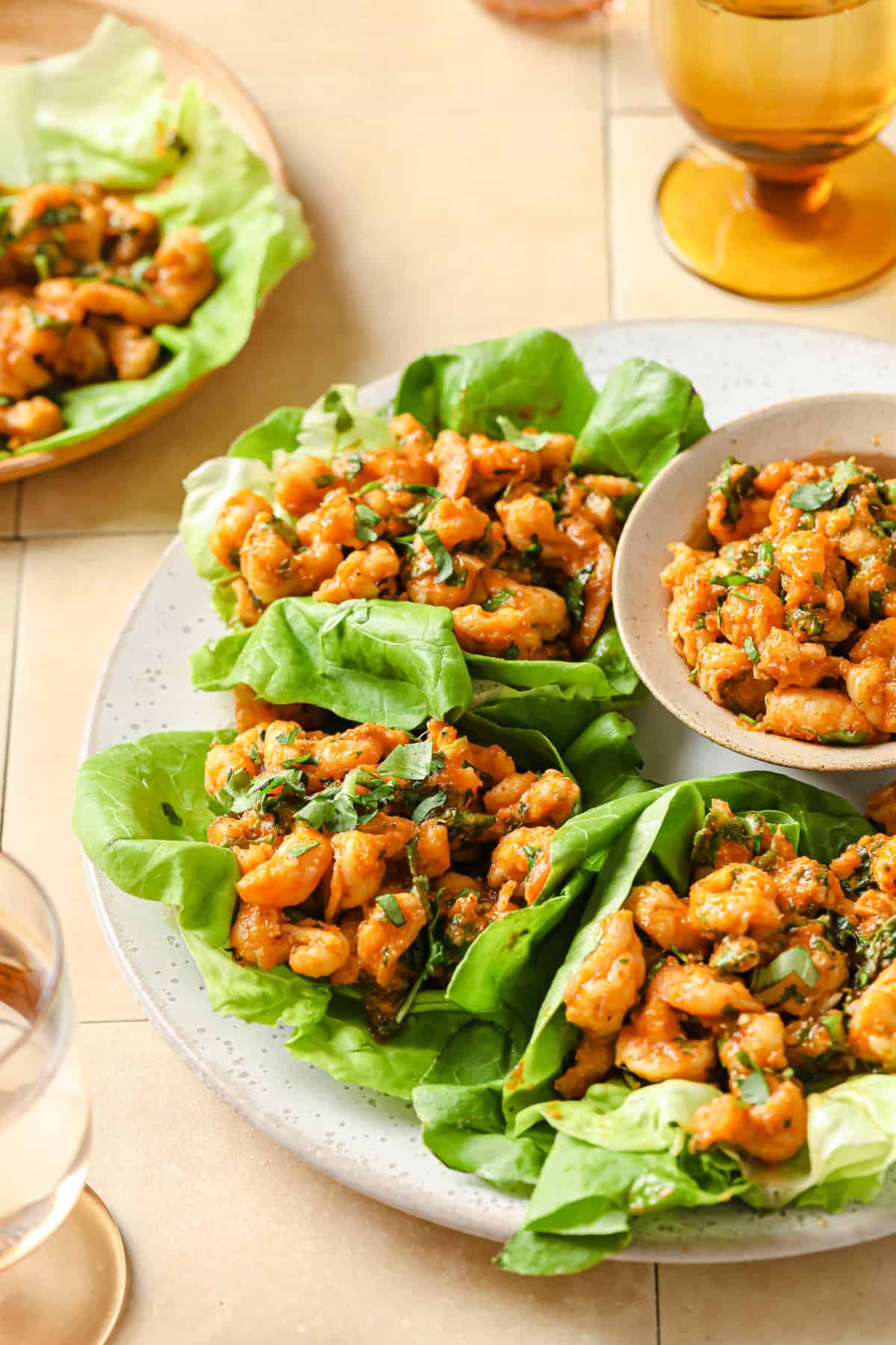 Thai-Inspired Red Curry Shrimp Lettuce Wraps