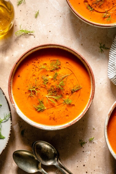 Roasted Red Pepper Tomato Fennel Soup
