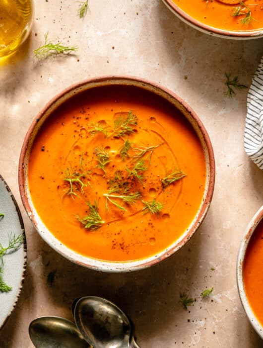 Roasted Red Pepper Tomato Fennel Soup
