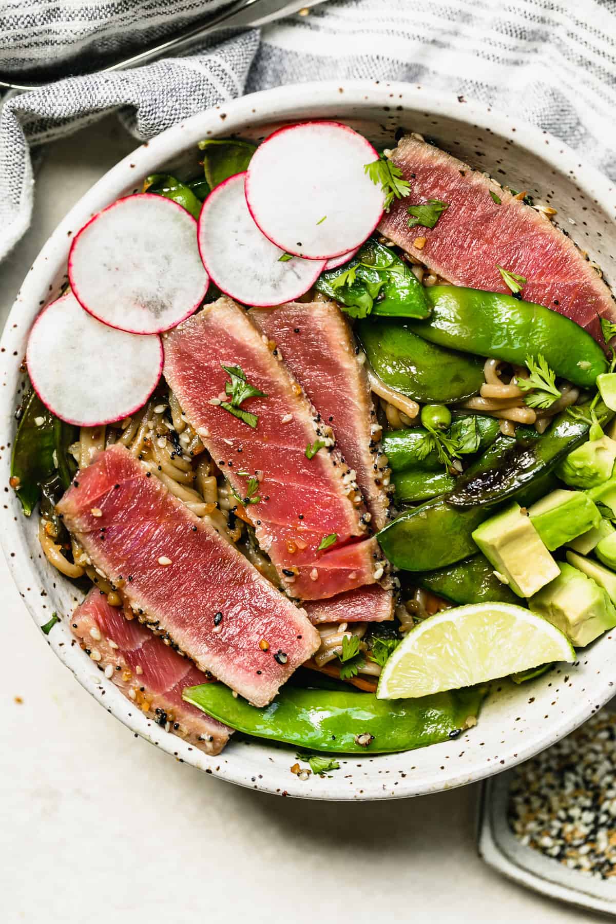 Seared Tuna, Soba Noodle and Cucumber Salad Bento Box Recipe