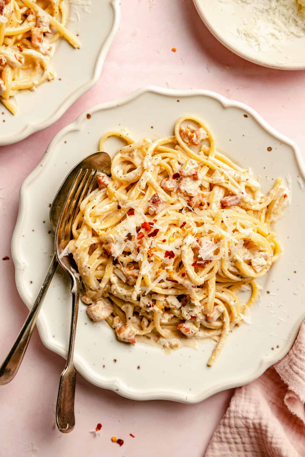 Creamy Linguine with Lemon and Pancetta - The Defined Dish