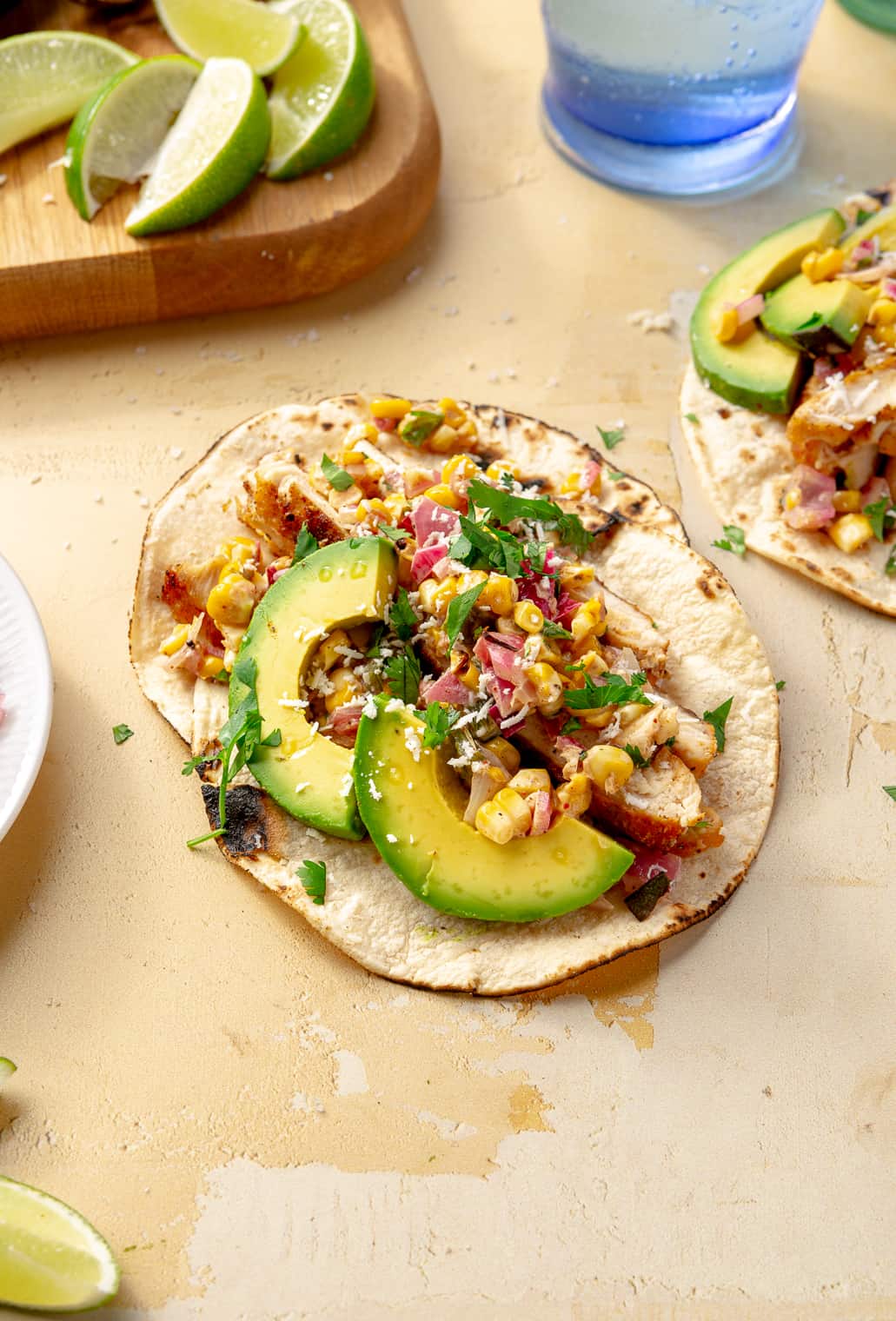 Seared Chicken Tacos with Street Corn Salsa