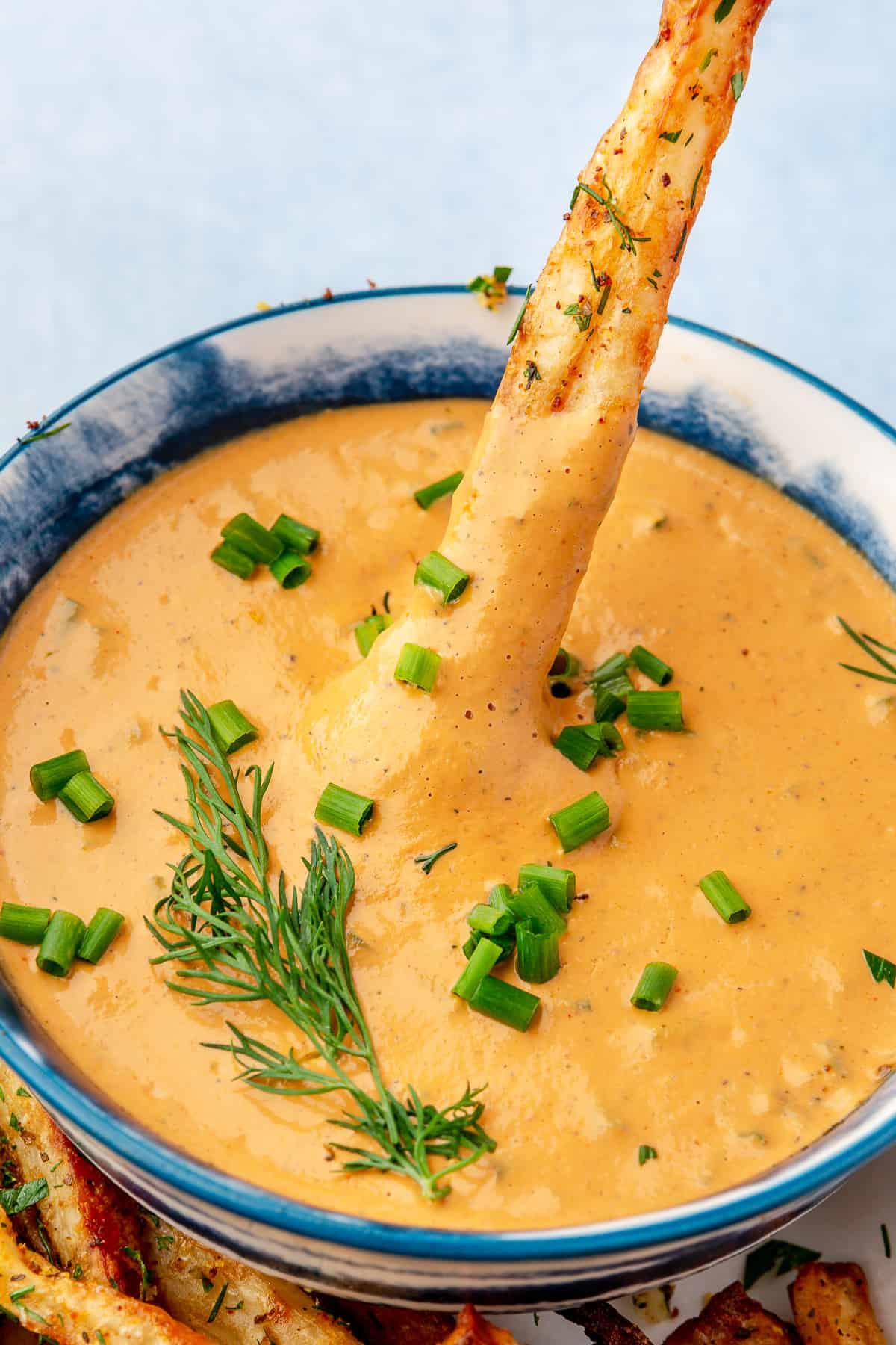 Greek-Inspired Feta Fries with Romesco Ranch