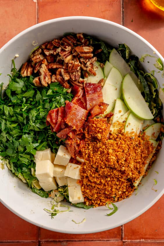 View of Bacon Brussels Crunch Salad - The Defined Dish