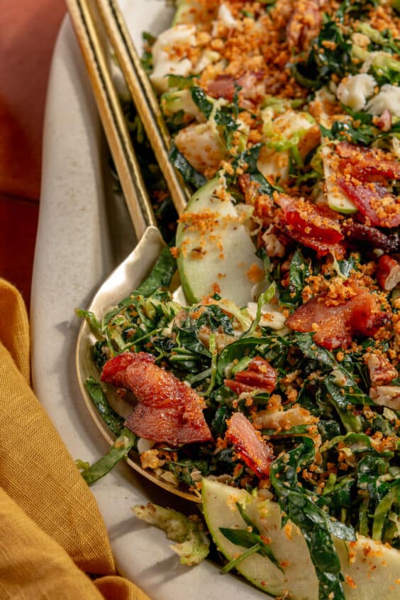 View of Bacon Brussels Crunch Salad - The Defined Dish