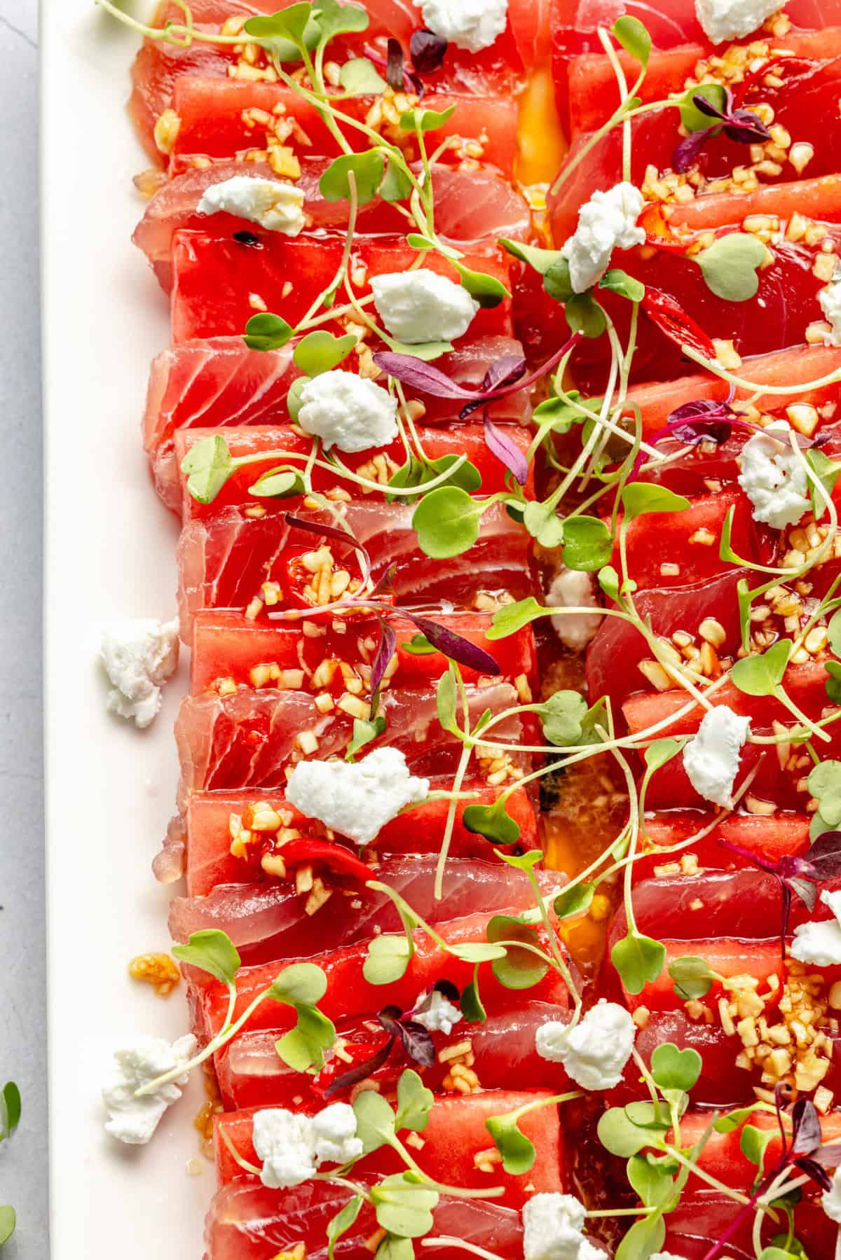 Watermelon and Tuna Sashimi