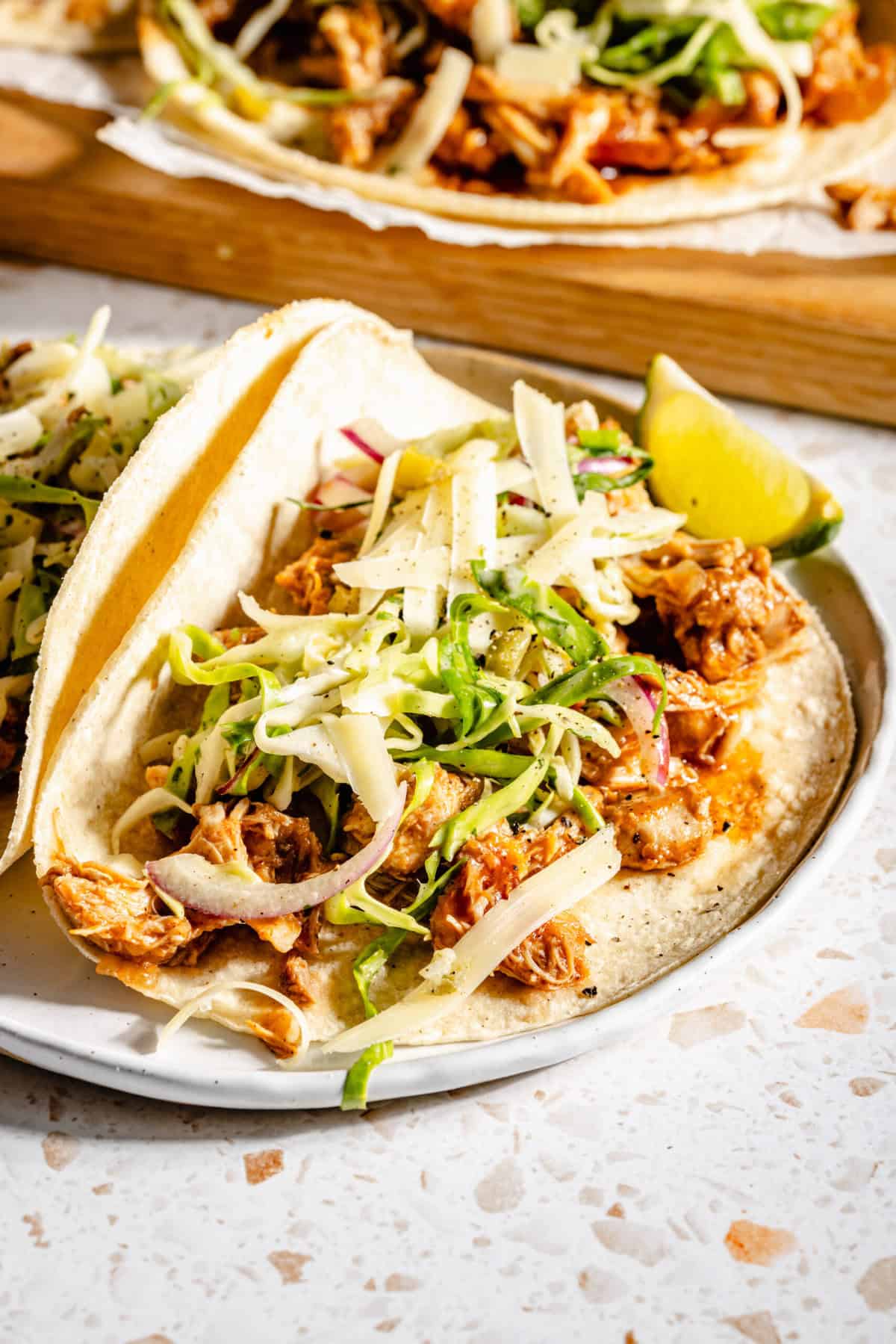 Slow Cooker BBQ Chicken Tacos