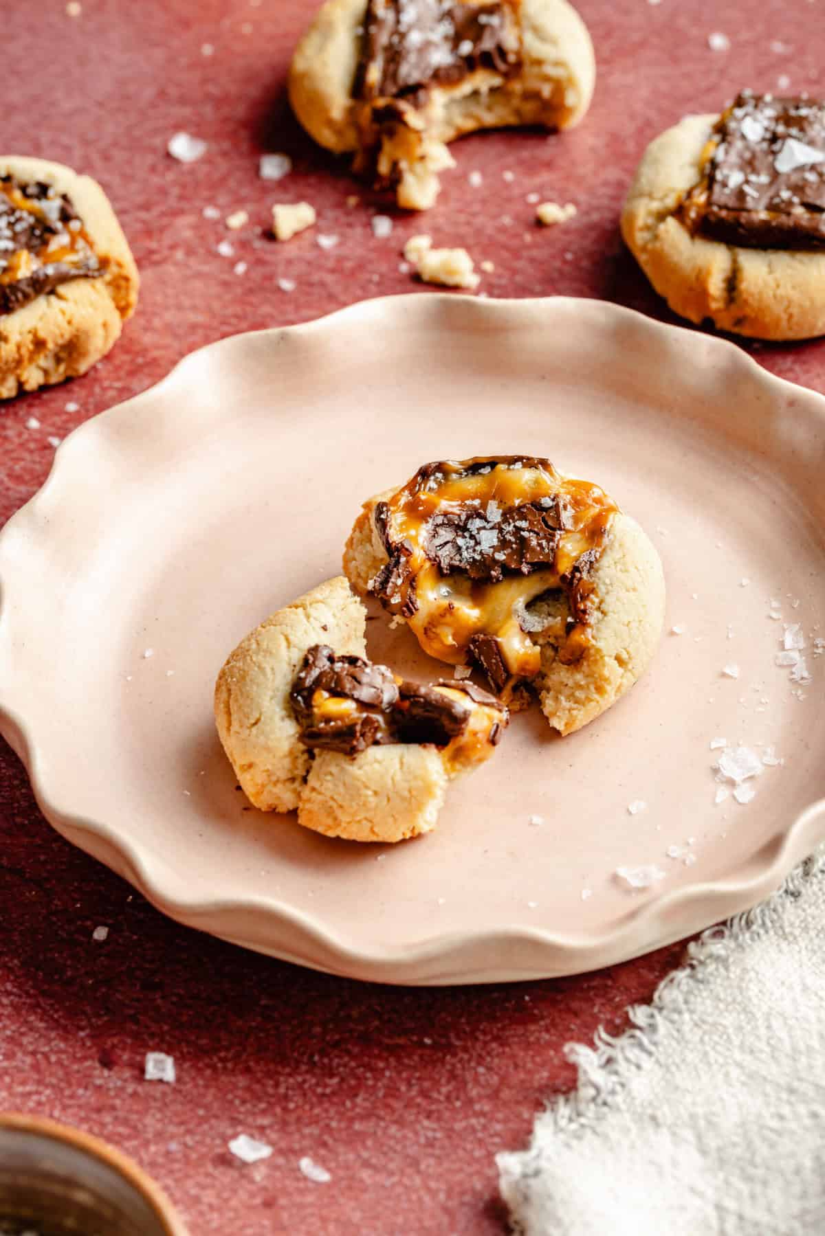 Easy Candy Bar Thumbprint Cookies