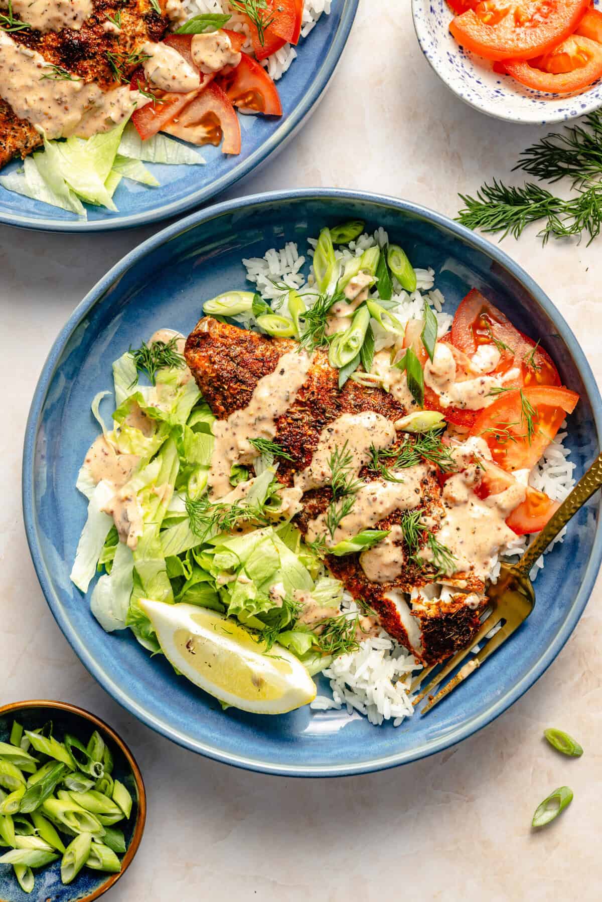 Grilled Cajun Fish Bowls - The Defined Dish