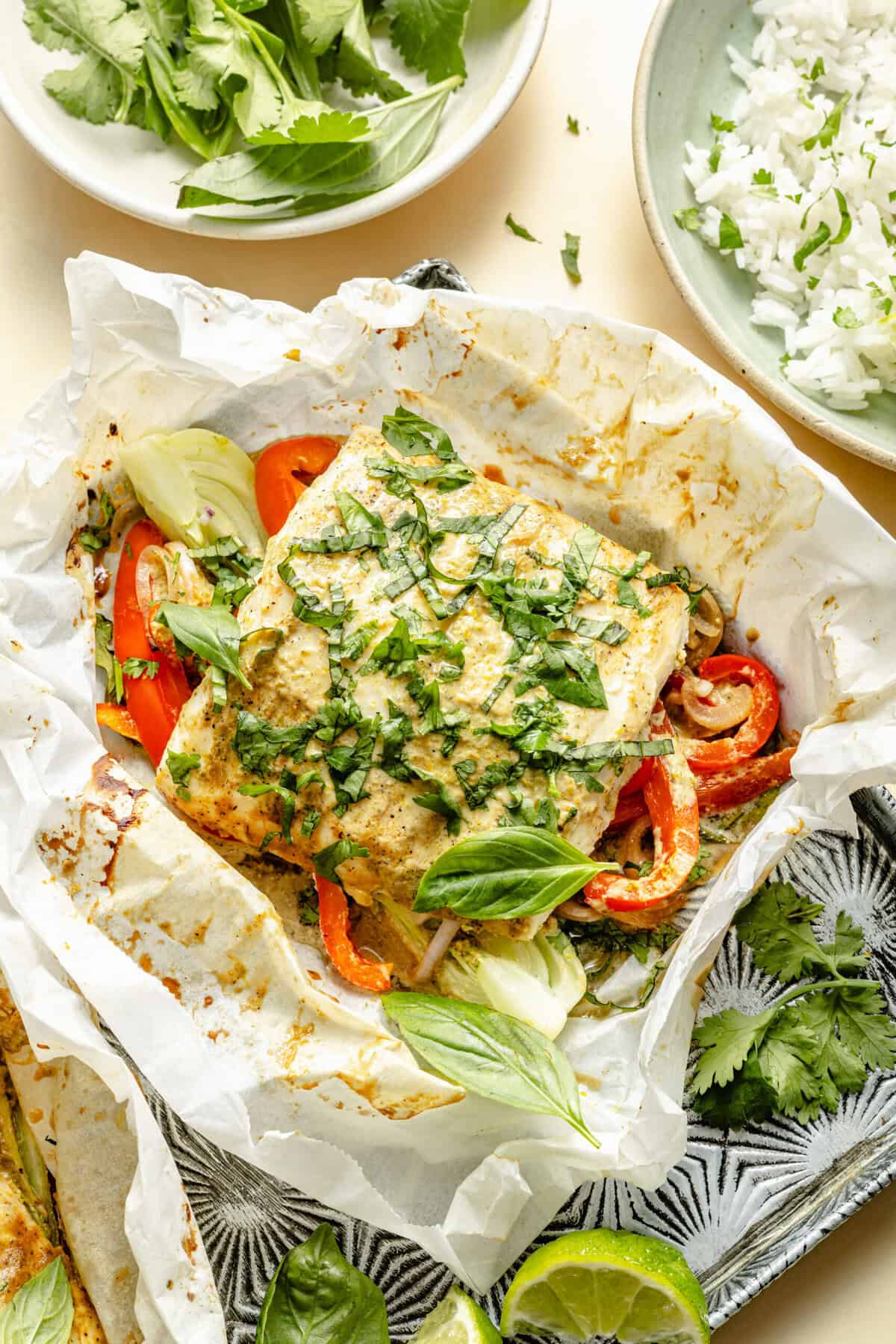 Green Curry Fish Parcels
