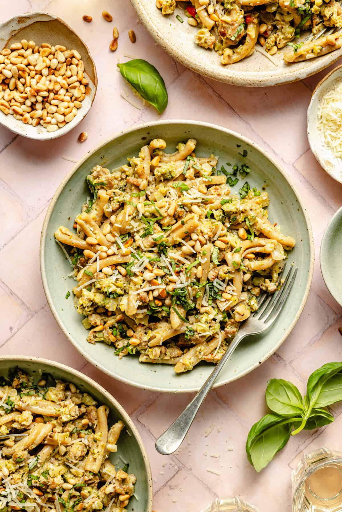 Sausage, Broccoli, and Pesto Pasta