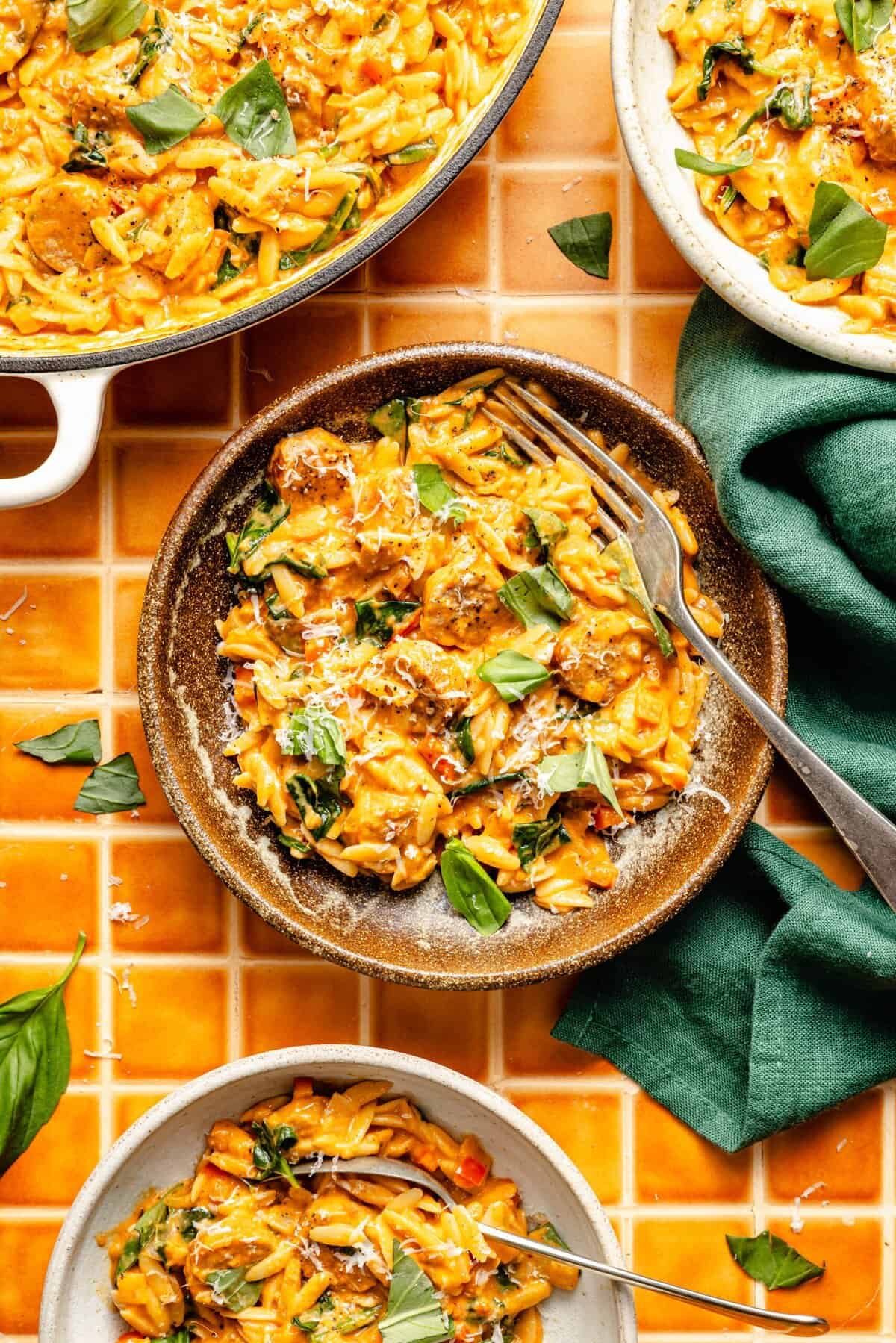 One-Pan Italian Sausage and Orzo