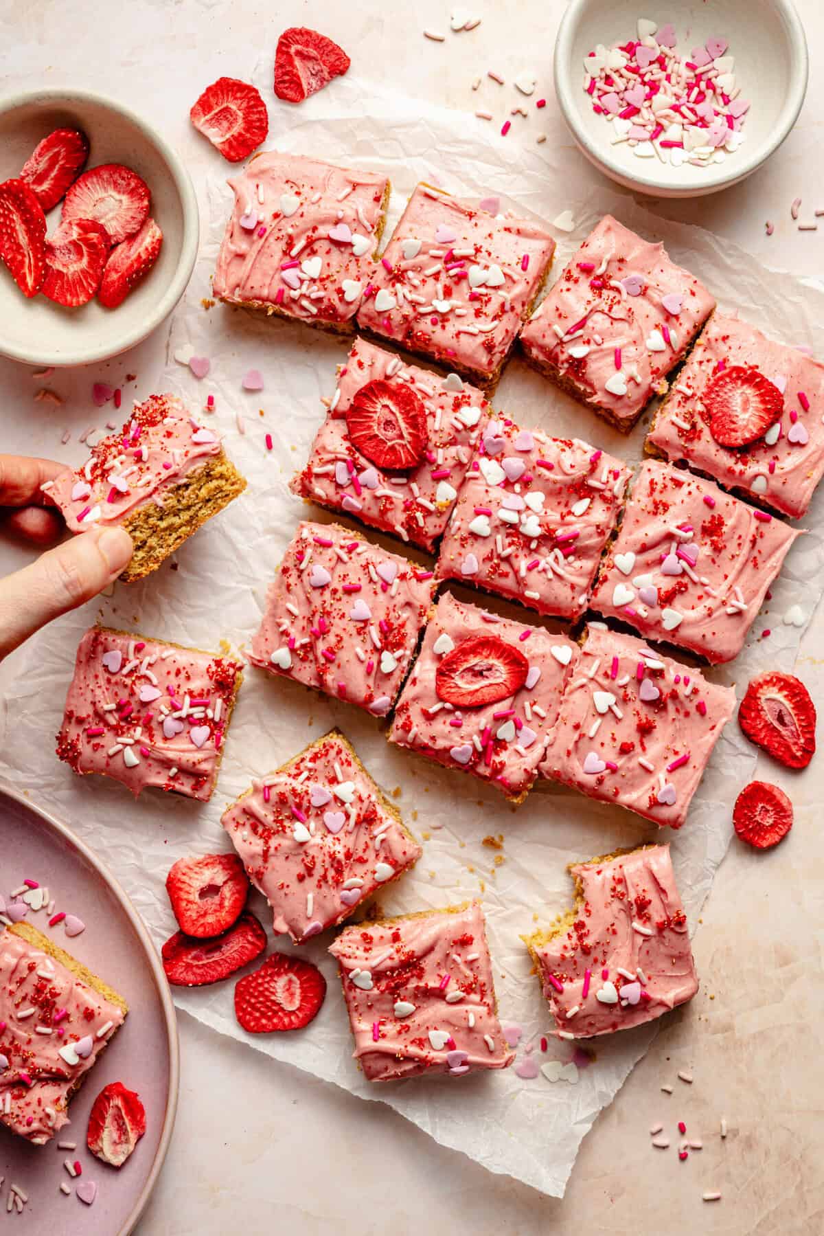 Strawberry Shortcake Cookie Bars