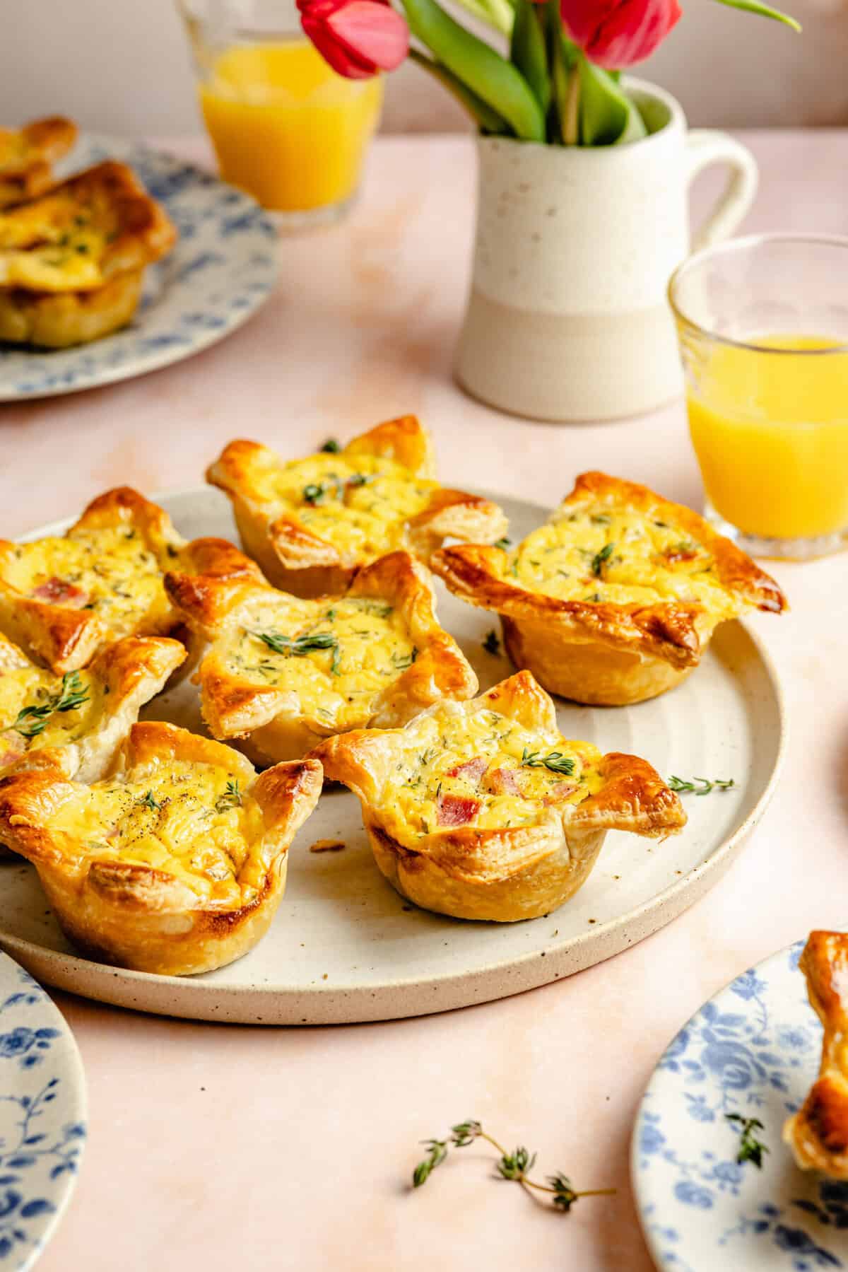 Mini Ham and Gruyère Quiches