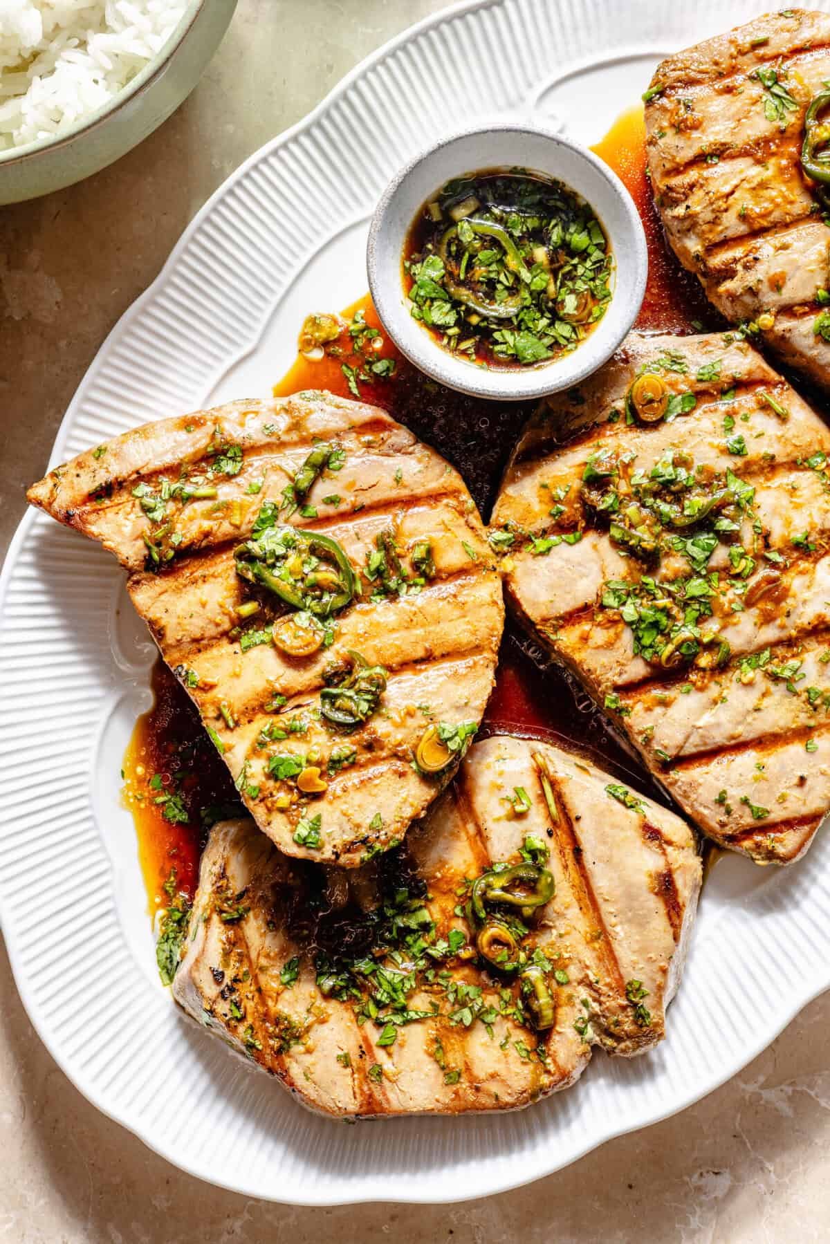 Grilled Ahi Tuna with Ponzu-Lime Marinade
