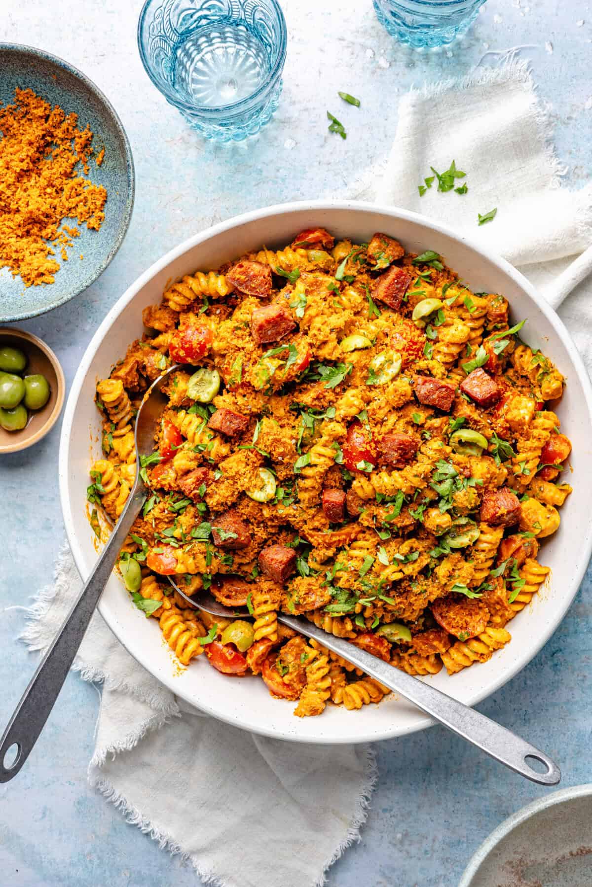 Smoky Romesco Pasta Salad