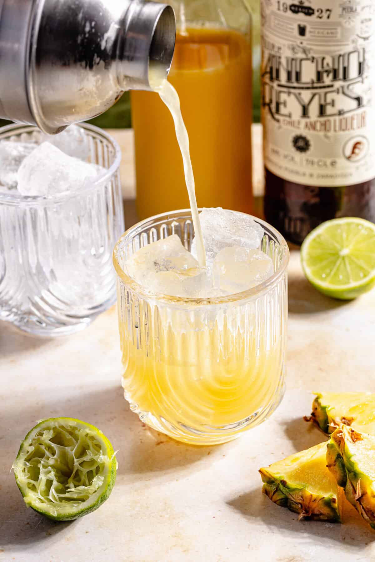 The Kauai Margarita pouring into a glass.